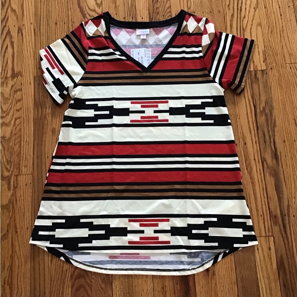 LuLaRoe Christy Geometric V-Neck Top#31